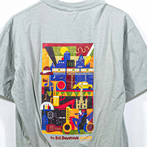 Chicago Jazz T-Shirt The Big Downtown Modern Pop Art