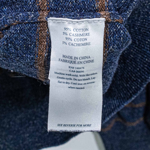 Faherty Knit Striped Pullover Sweater Cotton Cashmere