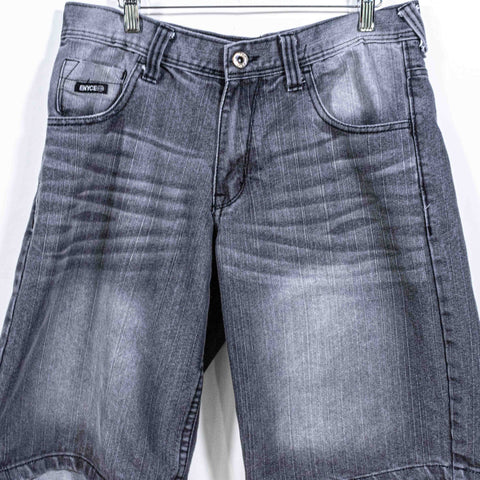 Enyce Jeans Shorts Jorts Baggy Faded Embroidered