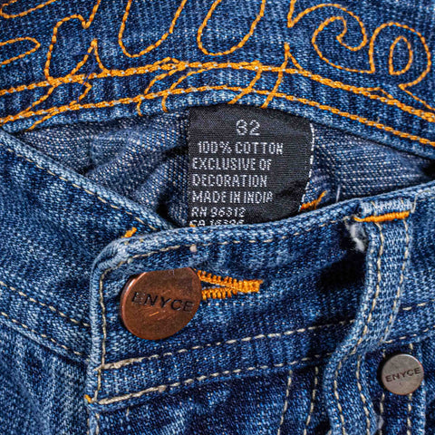 Enyce Jeans Shorts Jorts Baggy Embroidered