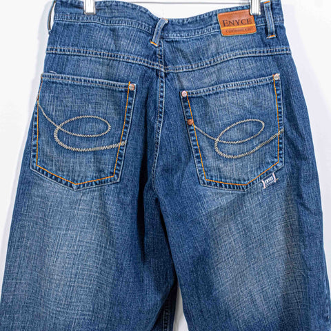 Enyce Jeans Shorts Jorts Baggy Embroidered