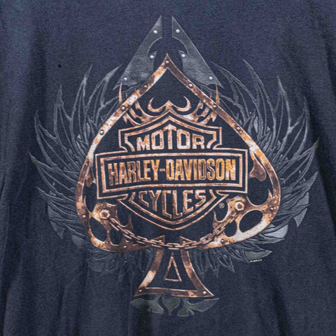 Harley Davidson Motorcycles Long Sleeve T-Shirt Spade Chains