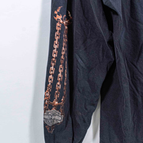 Harley Davidson Motorcycles Long Sleeve T-Shirt Spade Chains