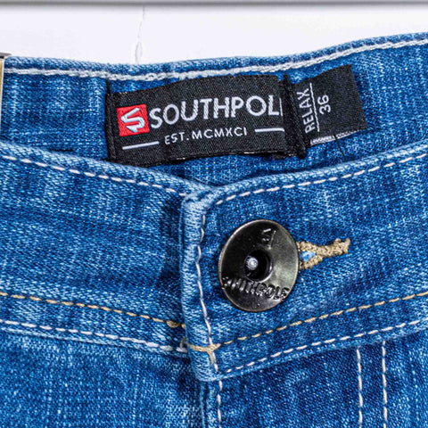 SouthPole Jean Jorts Baggy Hip Hop Loose Wide Leg