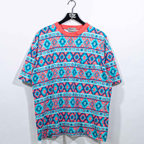 Aztec Southwestern AOP Pocket T-Shirt Single Stitch Made in USA
