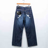 Rocawear Embroidered Jeans Wide Leg Baggy Hip Hop