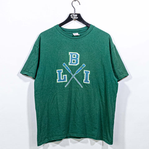 LBI Long Beach Island Oars Rowing Crew T-Shirt Sun Faded Jersey Shore