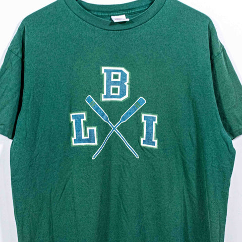 LBI Long Beach Island Oars Rowing Crew T-Shirt Sun Faded Jersey Shore