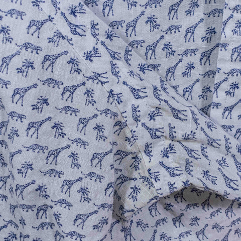 Polo Ralph Lauren Giraffe Button Shirt Italian Fabric Linen Cotton