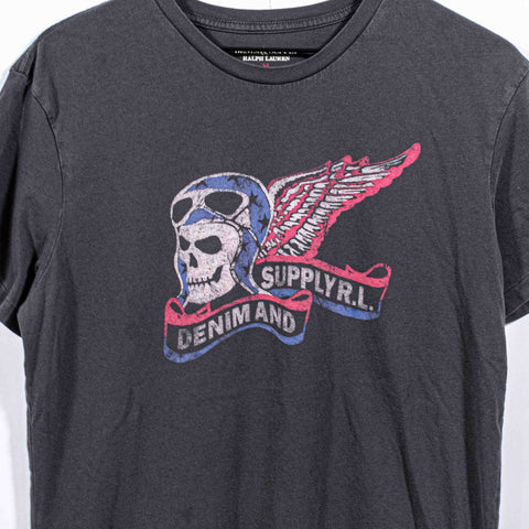Denim & Supply Ralph Lauren Skull Helmet Wing T-Shirt