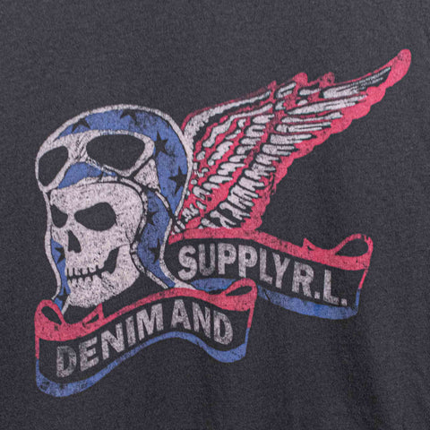 Denim & Supply Ralph Lauren Skull Helmet Wing T-Shirt