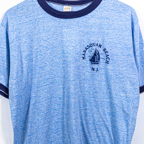 Manasquan Beach NJ Ringer T-Shirt
