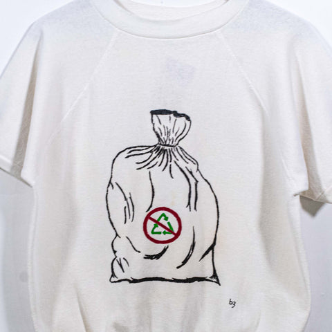 No Recycling Garbage Sanitation Short Sleeve Sweatshirt Raglan