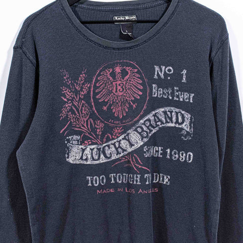 Lucky Brand Waffle Thermal T-Shirt Long Sleeve Too Tough To Die