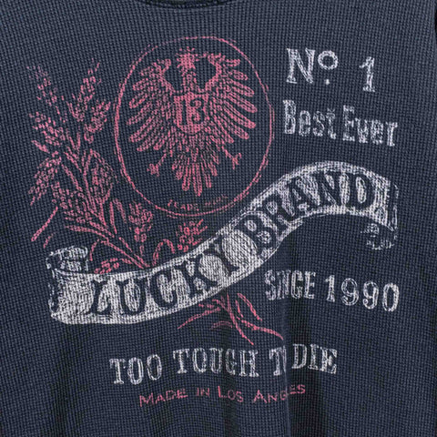 Lucky Brand Waffle Thermal T-Shirt Long Sleeve Too Tough To Die