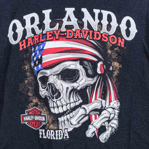 Harley Davidson Motorcycles T-Shirt Skull Skeleton