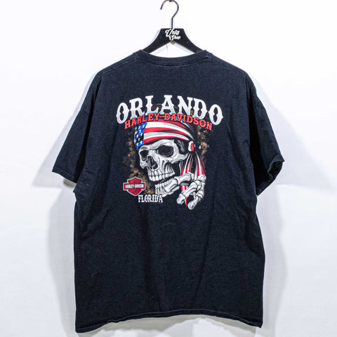 Harley Davidson Motorcycles T-Shirt Skull Skeleton
