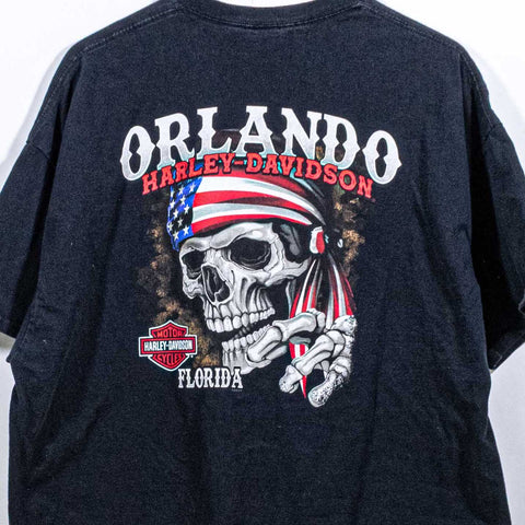 Harley Davidson Motorcycles T-Shirt Skull Skeleton