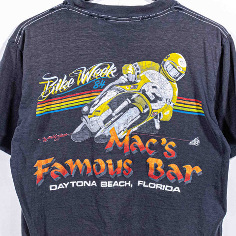 Daytona Beach Bike Week 1984 T-Shirt Macs Famous Bar