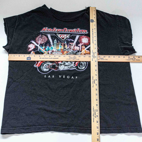 Harley Davidson Cafe Las Vegas Motorcycles Cutoff T-Shirt