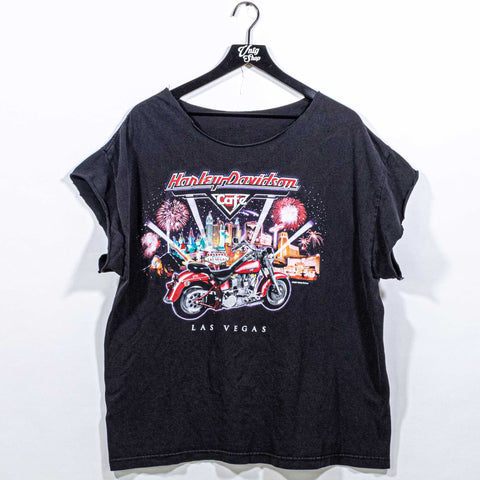 Harley Davidson Cafe Las Vegas Motorcycles Cutoff T-Shirt