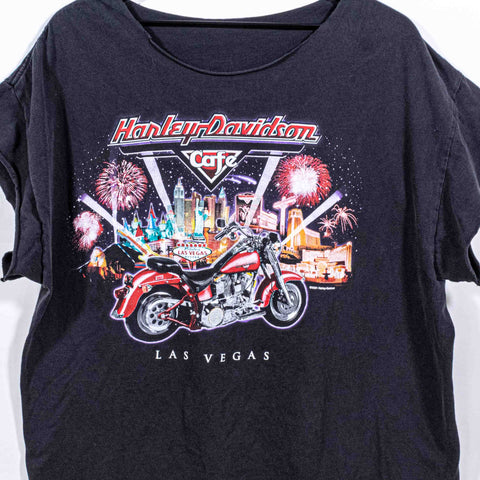 Harley Davidson Cafe Las Vegas Motorcycles Cutoff T-Shirt