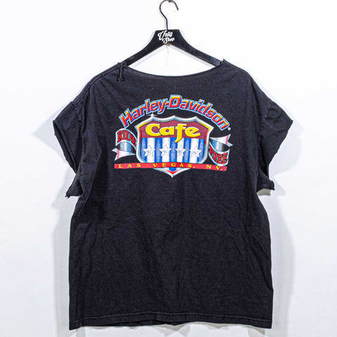 Harley Davidson Cafe Las Vegas Motorcycles Cutoff T-Shirt