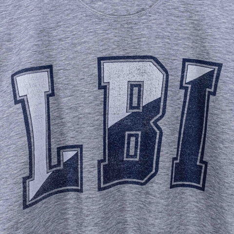 LBI Long Beach Island Sun Faded Distressed Sweatshirt Jersey Shore
