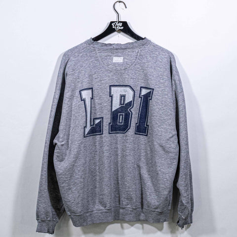 LBI Long Beach Island Sun Faded Distressed Sweatshirt Jersey Shore