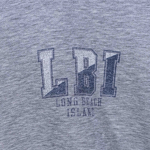 LBI Long Beach Island Sun Faded Distressed Sweatshirt Jersey Shore