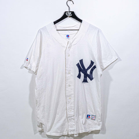 New York Yankees Russell Athletic Cotton Baseball Jersey