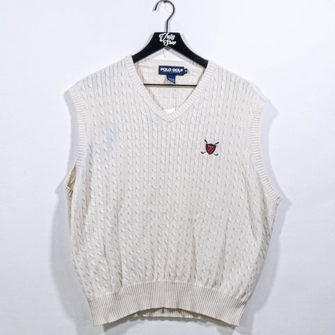 Polo Ralph Lauren Golf Knit Vest Cross Clubs Shield