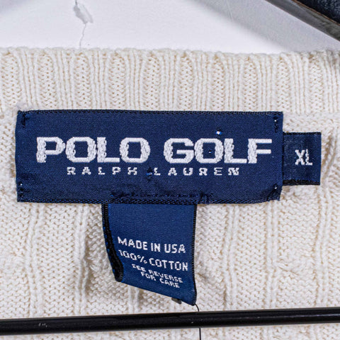 Polo Ralph Lauren Golf Knit Vest Cross Clubs Shield