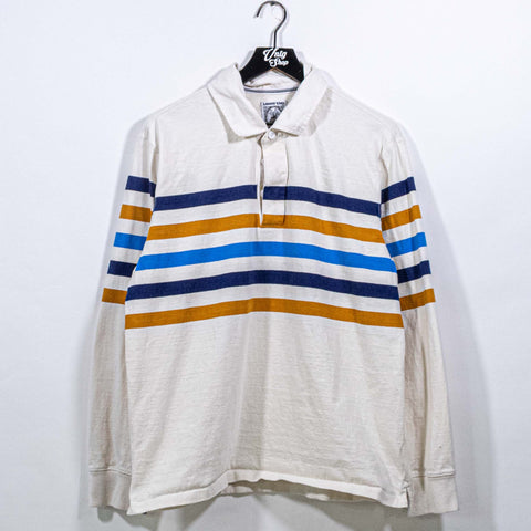 Lands End Striped Rugby Long Sleeve Shirt
