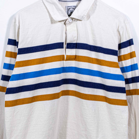 Lands End Striped Rugby Long Sleeve Shirt