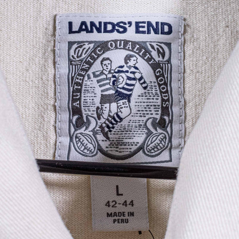 Lands End Striped Rugby Long Sleeve Shirt