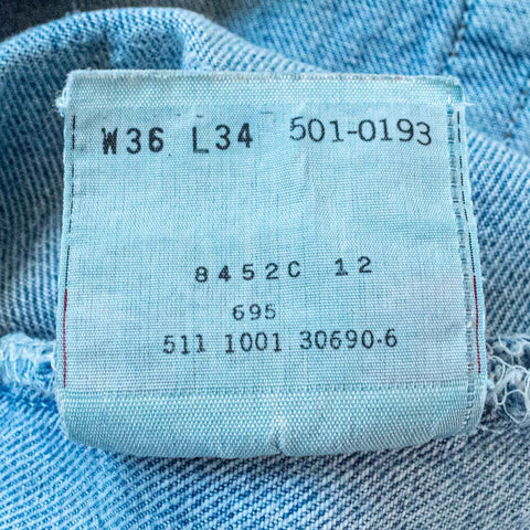 Levis 501 Button Fly Jeans Skate Grunge