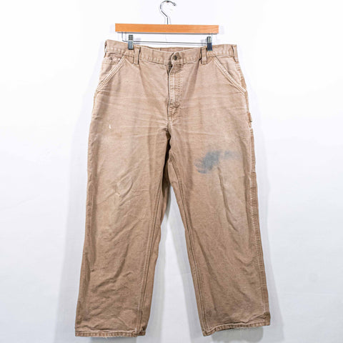 Carhartt Workwear Canvas Carpenter Jeans Sun Faded Distressed
