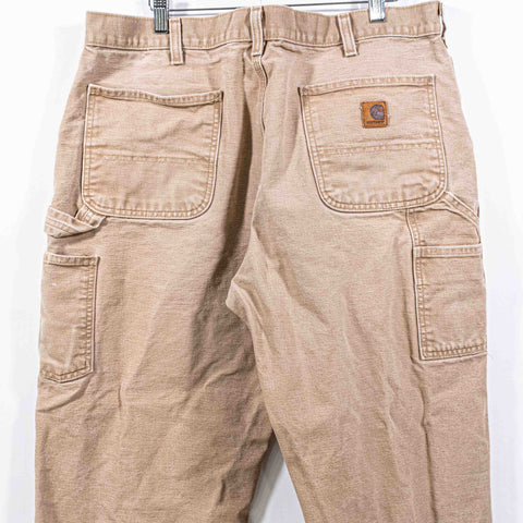 Carhartt Workwear Canvas Carpenter Jeans Sun Faded Distressed