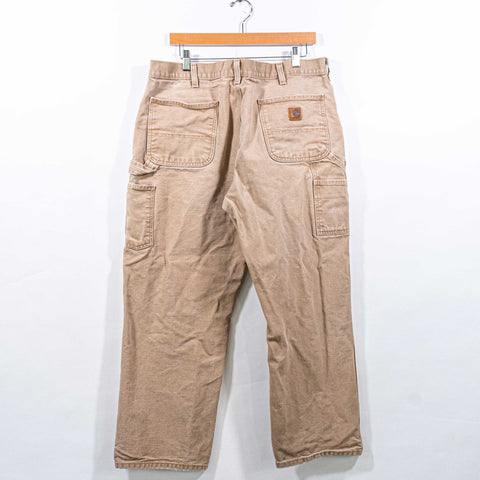 Carhartt Workwear Canvas Carpenter Jeans Sun Faded Distressed