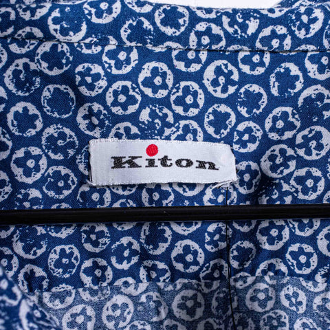 Kiton Nerano Printed Button Shirt Made in Italy