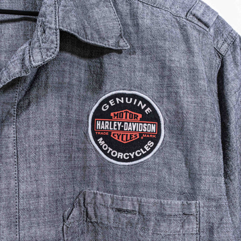 Harley Davidson Motorcycles Aruba Mechanic Short Sleeve Button Shirt