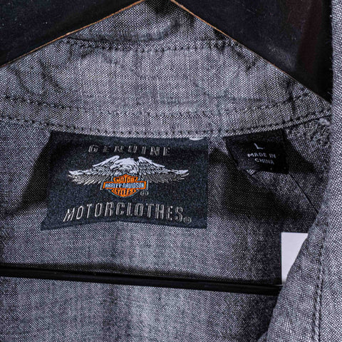 Harley Davidson Motorcycles Aruba Mechanic Short Sleeve Button Shirt