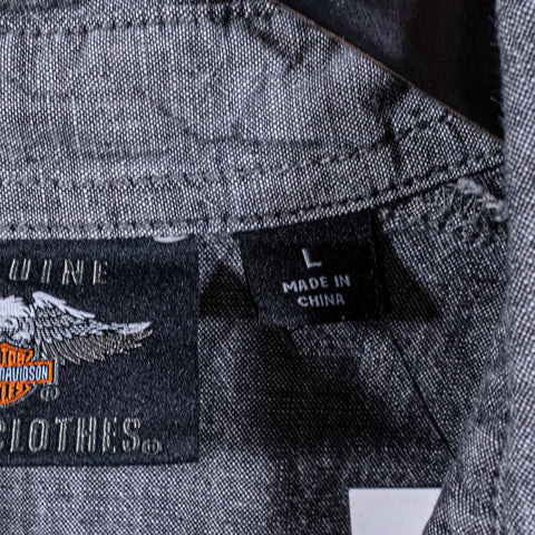 Harley Davidson Motorcycles Aruba Mechanic Short Sleeve Button Shirt