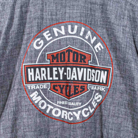 Harley Davidson Motorcycles Aruba Mechanic Short Sleeve Button Shirt