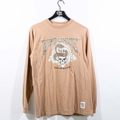 Ecko Unlimited Root of All Evil T-Shirt Long Sleeve Snake Skull