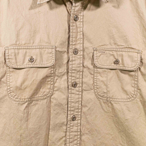 GAP Striped Textured Button Safari Work Shirt