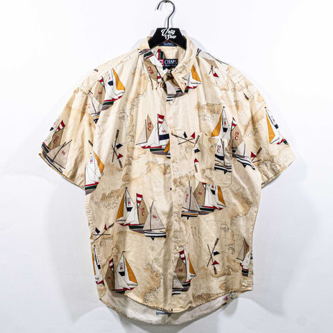 Chaps Ralph Lauren Sailboat Cross Flag Button Shirt