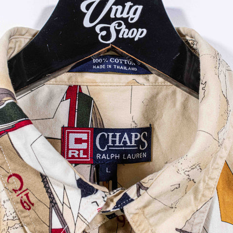 Chaps Ralph Lauren Sailboat Cross Flag Button Shirt