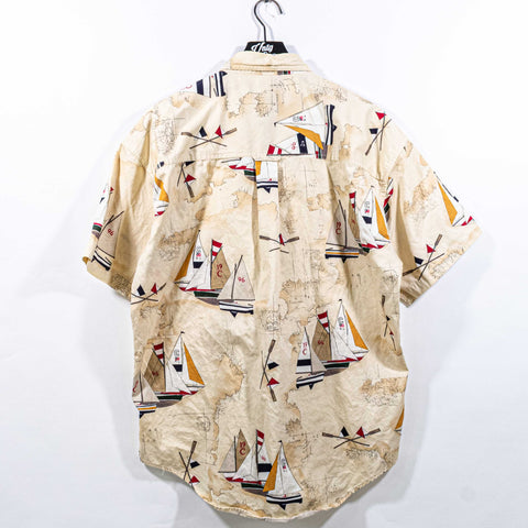 Chaps Ralph Lauren Sailboat Cross Flag Button Shirt